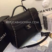 1:1 Designer Chanel Handbag Handbag Black Calfskin