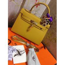 1:1 Knockoff Hermes Kelly 28cm Togo Leather Bag Yellow