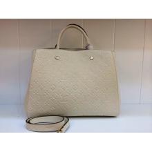 1:1 Louis Vuitton Monogram Empreinte Montaigne GM Bag White