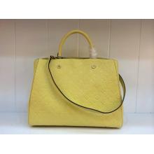 1:1 Louis Vuitton Monogram Empreinte Montaigne GM Bag Yellow