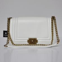 2016 Chanel Boy Chanel bags Lambskin White