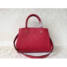 2016 Louis Vuitton Monogram Empreinte Montaigne BB Bag Red