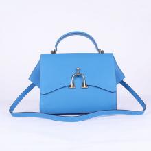 AAA Hermes Stirrup bag Blue 8065 Cow Leather