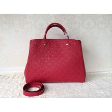 AAA Louis Vuitton Monogram Empreinte Montaigne GM Bag Red US