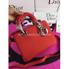 AAAAA Fake Dior Handbag Calfskin Red