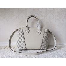 AAAAA Fake Louis Vuitton Monogram W PM Tote Bag White