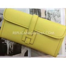 AAAAA Hermes Clutch Yellow Calfskin