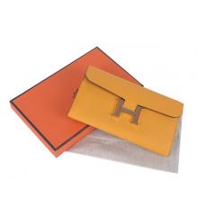 Affordable Hermes Wallet YT5936 Yellow Wallet