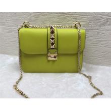 Best Valentino Chain Flap Shoulder Bag Fluo Yellow 0312