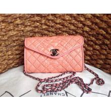 Cheap Best Chanel Python Vintage Flap Chain Cross Body Envelope Bag Nude Pink 2014