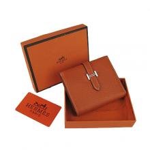 Cheap Best Hermes Wallet Orange Ladies H006