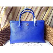 Cheap Chanel Clemence Leather Shopping Tote Bag Blue