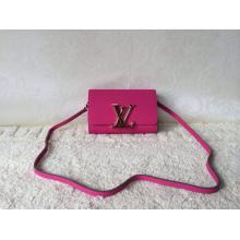 Cheap Designer Louis Vuitton Calfskin Leather Louise Clutch Bag Fushia at DE