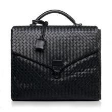 Copy Bottega Veneta Lambskin Briefcase Black