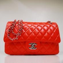 Copy Chanel Classic Flap bags Ladies Orange Sale