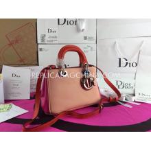 Copy Diorissimo Calfskin Apricot Cross Body Bag