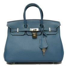 Copy Hermes Birkin Ladies Cow Leather Blue Sale