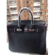 Copy Hermes Birkin Togo Leather Bag Black