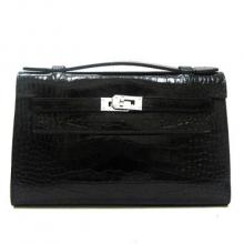 Copy Hermes Clutches Crocodile Black