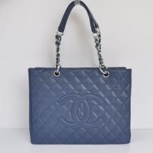 Designer Chanel Shopping bags Blue Cross Body Bag