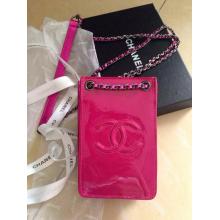 Designer Chanel Smartphone Holder Pouch Crossbody Bag Fushia Spring Summer 2014