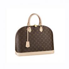 Designer Louis Vuitton Monogram Canvas Enamel Handbag