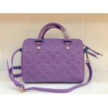 Designer Louis Vuitton Monogram Empreinte Speedy Bandouliere 25 Bag Lavender