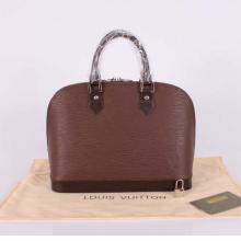 Designer Replica Louis Vuitton EPI Leather Coffee Cow Leather Ladies