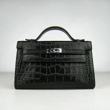 Fake 1:1 Clutches Crocodile Black Briefcase Sold Online