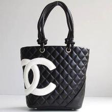 Fake Chanel Cambon bags Ladies Black Lambskin