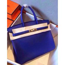 Fake Cheap Hermes Birkin Togo Leather Bag Electric Blue