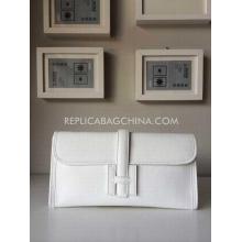 Fake Cheap Hermes Clutch Wallet White