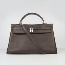 Fake Cheap Hermes Kelly Cow Leather 2way Coffee