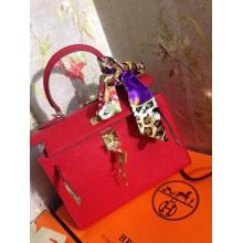 Fake Hermes Kelly 28cm Togo Leather Bag Red