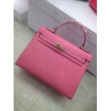 Fake Hermes Kelly 32cm Togo Leather Bag Pink