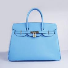 Fake Hermes Original leather 6089 Blue Lambskin Online