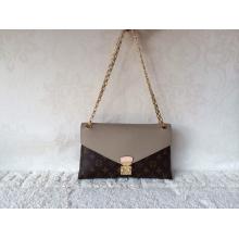 Fake Replica Louis Vuitton Pallas Chain Bag Gray