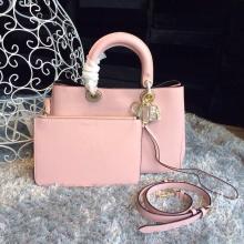 Fashion Dior Calfskin Diorissimo Small Bag Pink/Black