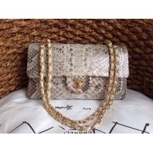 High Quality Replica Chanel Python Leather Classic 2.55 Flap Bag Silver at UK