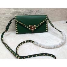 High Quality Valentino Vintage Envelope Rockstud Cross Body Wallet Clutch Bag Green 2015 Online