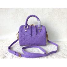 Hot AAA Louis Vuitton Monogram Empreinte Speedy Bandouliere 20 Bag Lavender