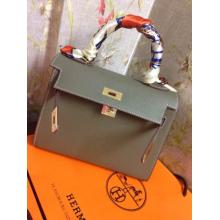 Hot Replica Hermes Kelly 28cm Togo Leather Bag Gray