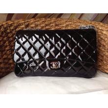 Imitation 1:1 Chanel Lambskin Patent 3 Jumbo Flap Bag A94024 Black at CA