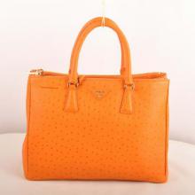 Imitation AAA Prada Ostrich Skin Orange 16625M