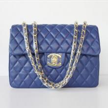 Imitation AAAAA Chanel Blue Ladies Handbag