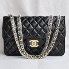 Imitation AAAAA Chanel Classic Flap bags Black Ladies