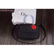 Imitation Be Dior Diorissimo Flap Three Tone Small Bag Black/Lavender/Red