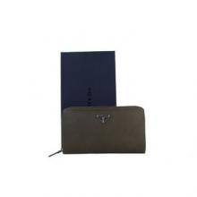 Imitation Best Prada Wallet Cow Leather Brown