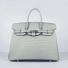 Imitation Birkin Silver Ladies Handbag