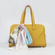 Imitation Bowling Yellow Cow Leather Cross Body Bag Sold Online